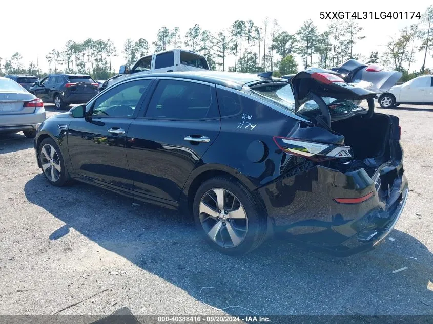 2020 Kia Optima S VIN: 5XXGT4L31LG401174 Lot: 40388416