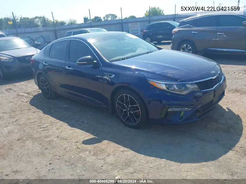 2020 Kia Optima Sx Turbo VIN: 5XXGW4L22LG421559 Lot: 40405299