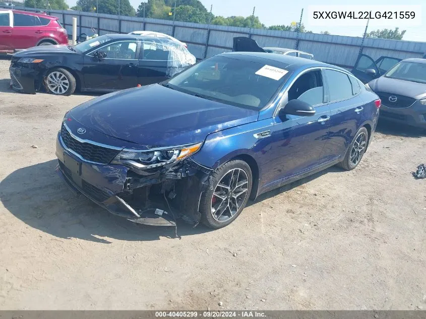 2020 Kia Optima Sx Turbo VIN: 5XXGW4L22LG421559 Lot: 40405299