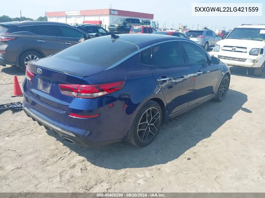 2020 Kia Optima Sx Turbo VIN: 5XXGW4L22LG421559 Lot: 40405299