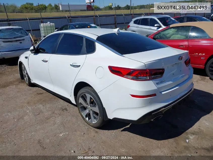 2020 Kia Optima S VIN: 5XXGT4L35LG447493 Lot: 40406092