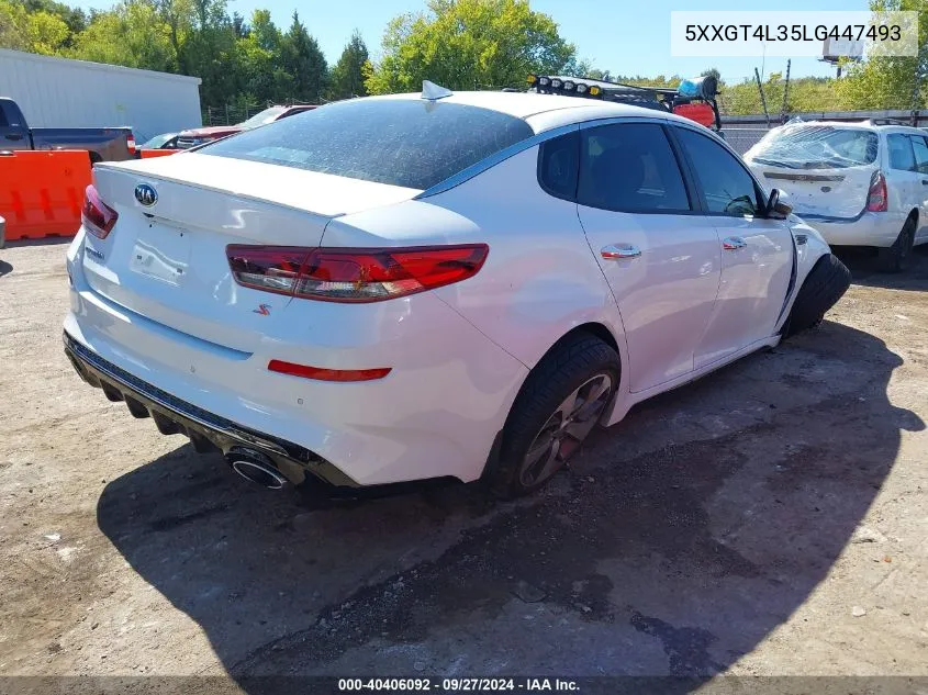 2020 Kia Optima S VIN: 5XXGT4L35LG447493 Lot: 40406092