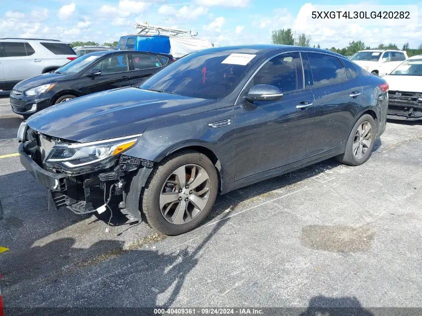 5XXGT4L30LG420282 2020 Kia Optima S