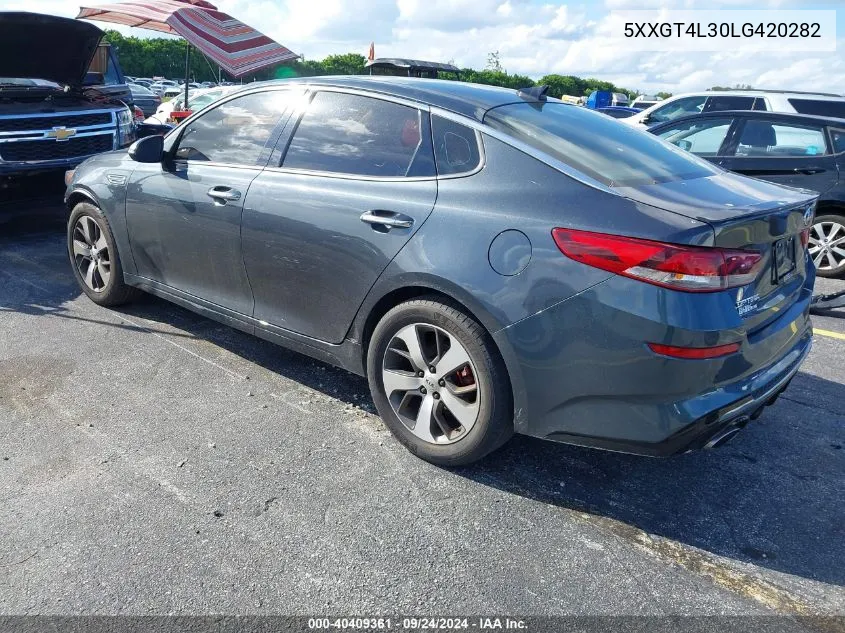 5XXGT4L30LG420282 2020 Kia Optima S