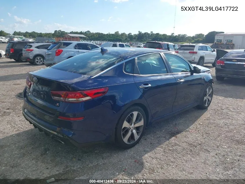 5XXGT4L39LG417722 2020 Kia Optima S