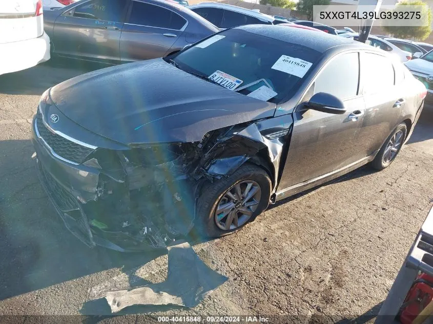 2020 Kia Optima Lx/S/Se VIN: 5XXGT4L39LG393275 Lot: 40415848