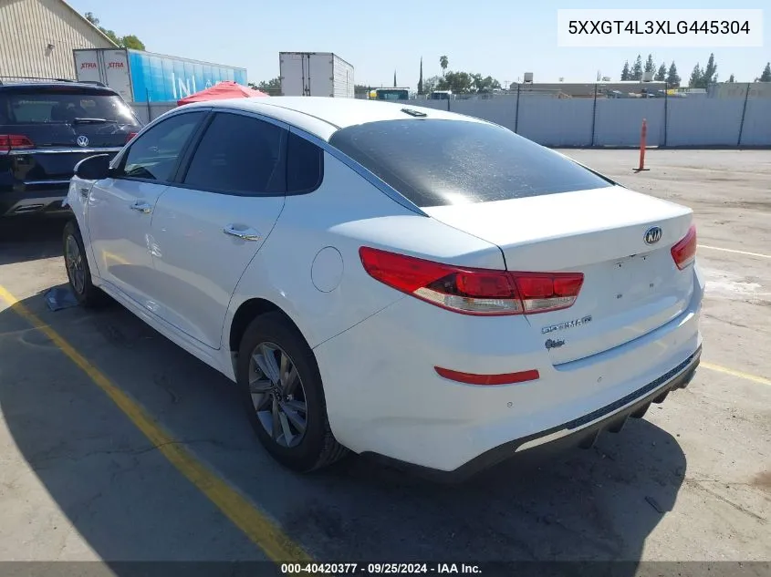 5XXGT4L3XLG445304 2020 Kia Optima Lx