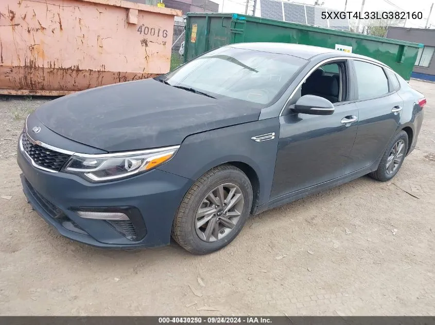 2020 Kia Optima Lx VIN: 5XXGT4L33LG382160 Lot: 40430250