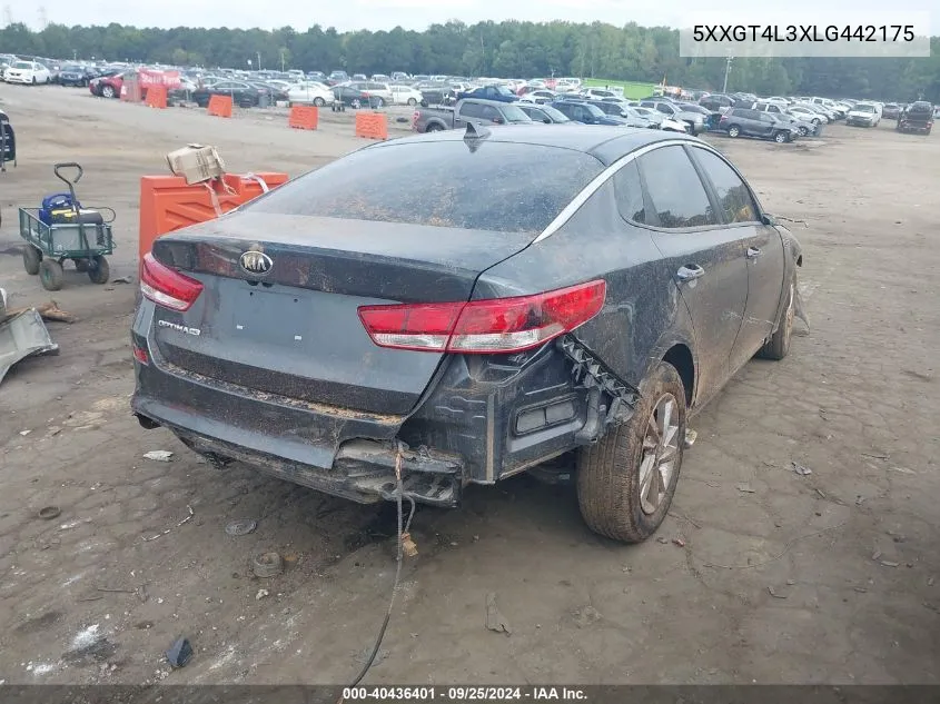 5XXGT4L3XLG442175 2020 Kia Optima Lx