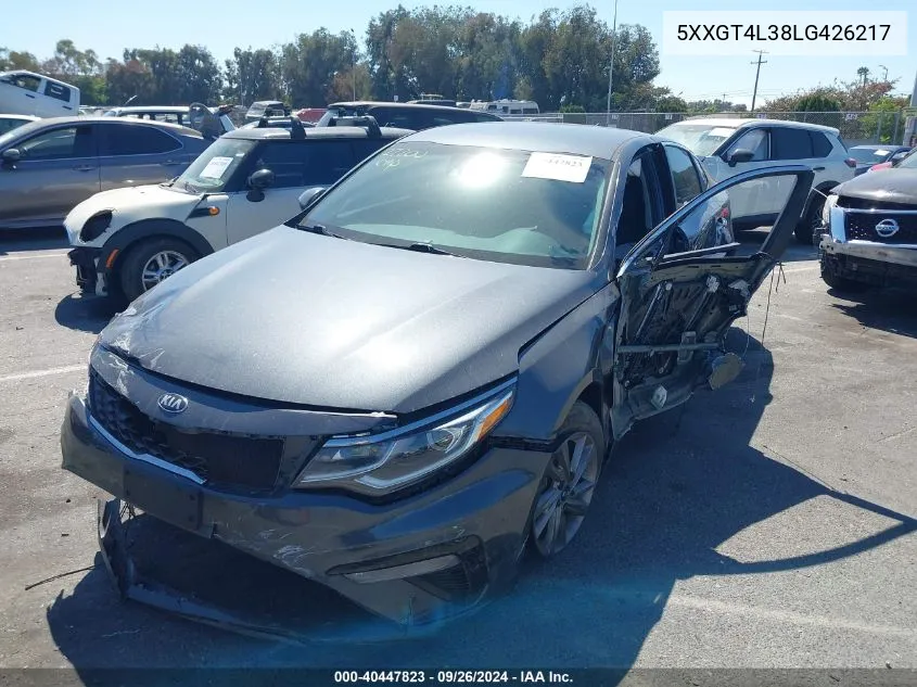 2020 Kia Optima Lx VIN: 5XXGT4L38LG426217 Lot: 40447823