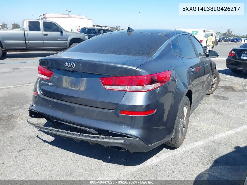 2020 Kia Optima Lx VIN: 5XXGT4L38LG426217 Lot: 40447823