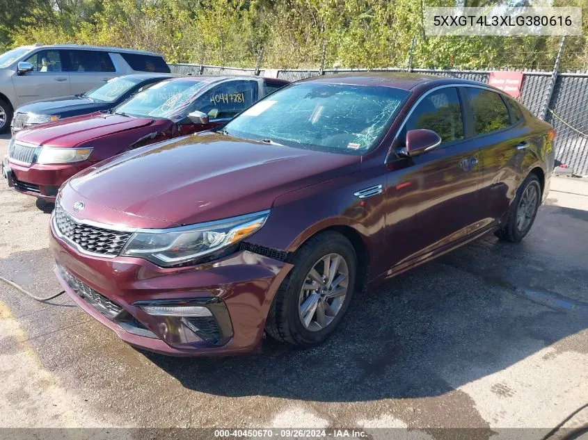 5XXGT4L3XLG380616 2020 Kia Optima Lx