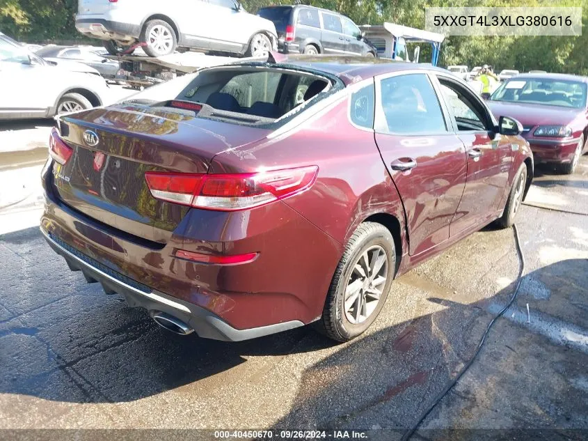 5XXGT4L3XLG380616 2020 Kia Optima Lx