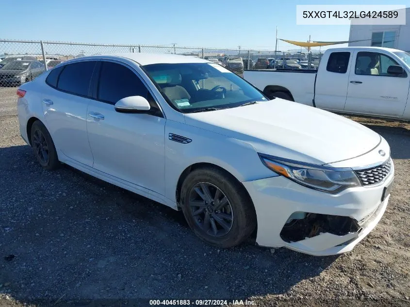 2020 Kia Optima Lx VIN: 5XXGT4L32LG424589 Lot: 40451883