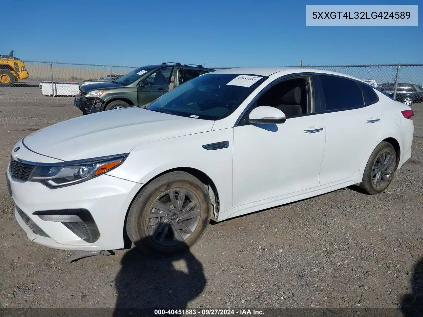 5XXGT4L32LG424589 2020 Kia Optima Lx