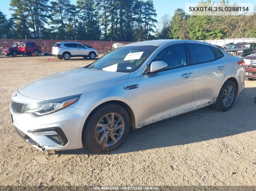 2020 Kia Optima Lx VIN: 5XXGT4L35LG388154 Lot: 40455500