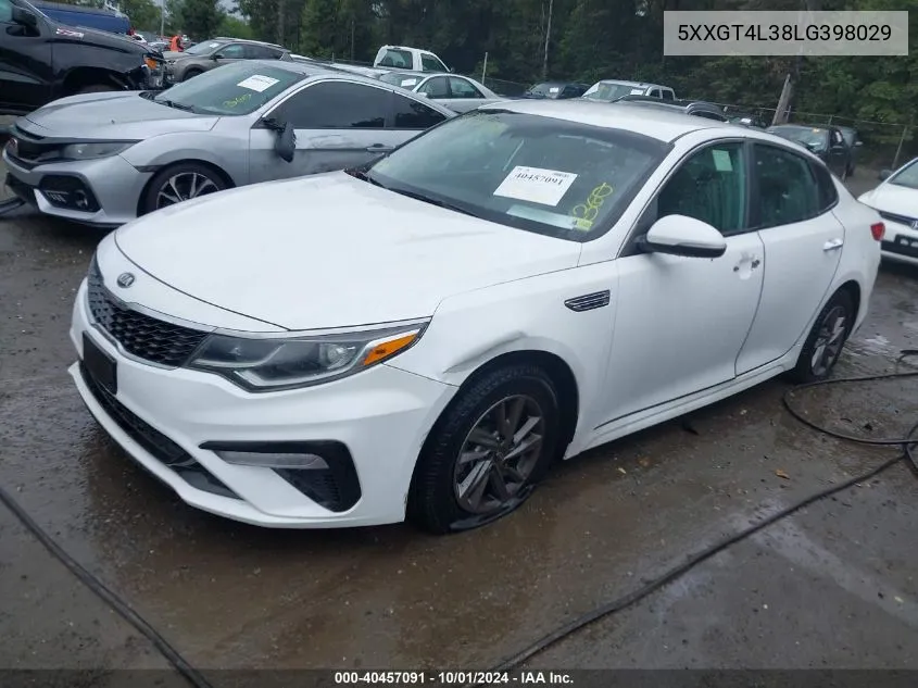 2020 Kia Optima Lx/S/Se VIN: 5XXGT4L38LG398029 Lot: 40457091