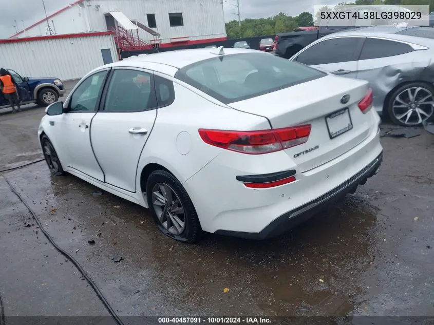 2020 Kia Optima Lx/S/Se VIN: 5XXGT4L38LG398029 Lot: 40457091