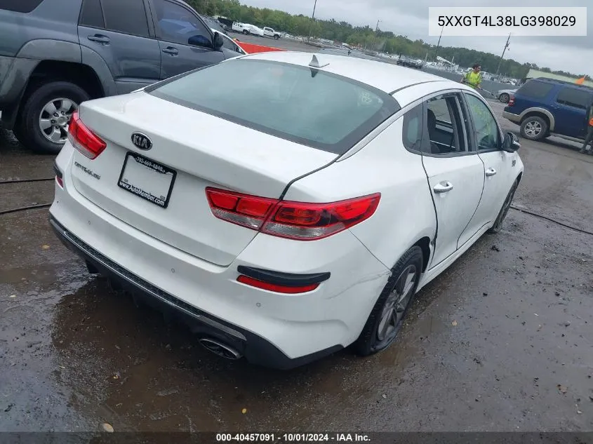 5XXGT4L38LG398029 2020 Kia Optima Lx/S/Se