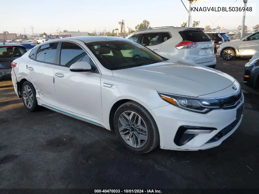 2020 Kia Optima Plug-In Hybrid Plug In Hybrid Ex VIN: KNAGV4LD8L5036948 Lot: 40470033