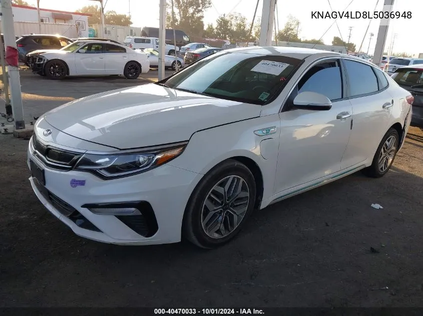 2020 Kia Optima Plug-In Hybrid Plug In Hybrid Ex VIN: KNAGV4LD8L5036948 Lot: 40470033