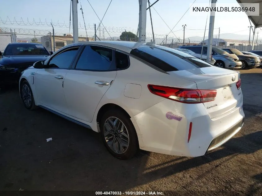 2020 Kia Optima Plug-In Hybrid Ex VIN: KNAGV4LD8L5036948 Lot: 40470033