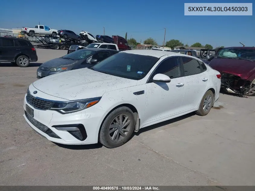 2020 Kia Optima Lx VIN: 5XXGT4L30LG450303 Lot: 40490575