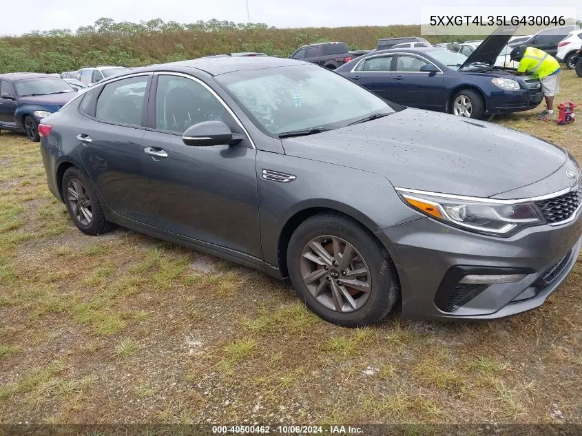 5XXGT4L35LG430046 2020 Kia Optima Lx/S/Se