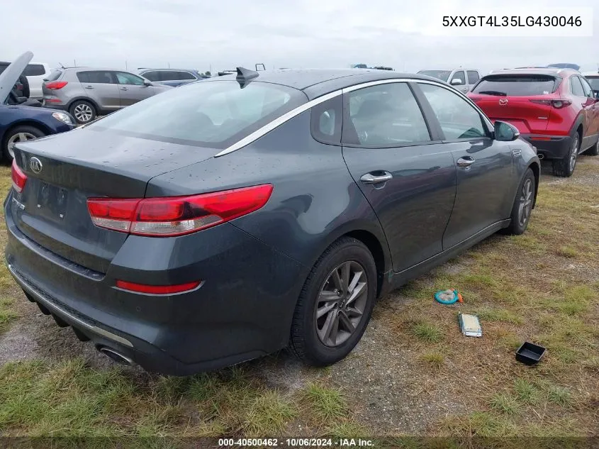 5XXGT4L35LG430046 2020 Kia Optima Lx/S/Se