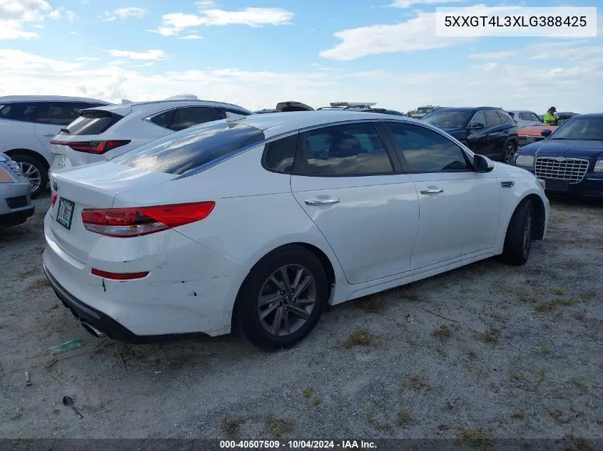 2020 Kia Optima Lx VIN: 5XXGT4L3XLG388425 Lot: 40507509