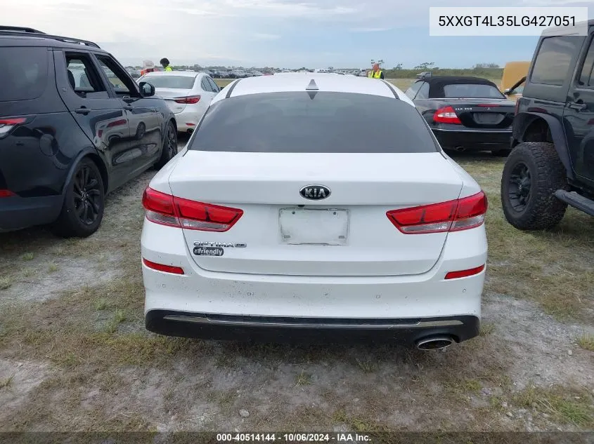 2020 Kia Optima Lx VIN: 5XXGT4L35LG427051 Lot: 40514144