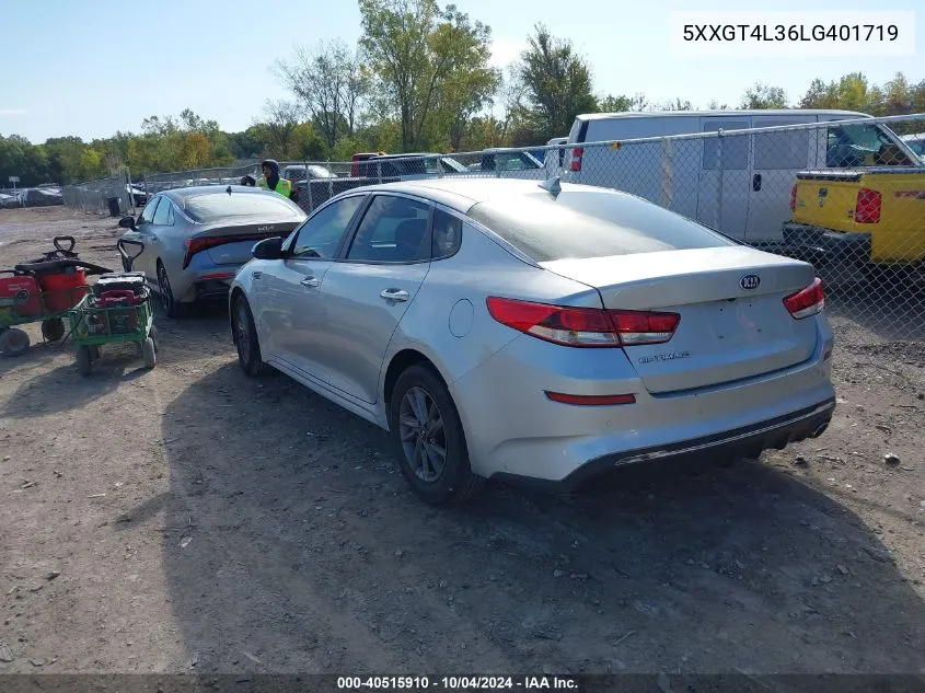 5XXGT4L36LG401719 2020 Kia Optima Lx