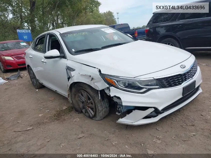 2020 Kia Optima Lx VIN: 5XXGT4L34LG433696 Lot: 40516483