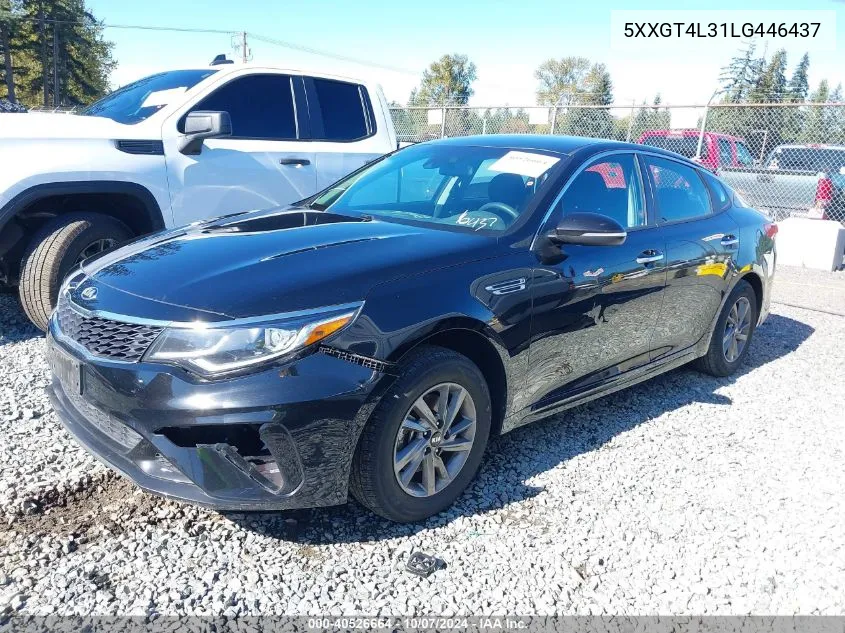 2020 Kia Optima Lx VIN: 5XXGT4L31LG446437 Lot: 40526664