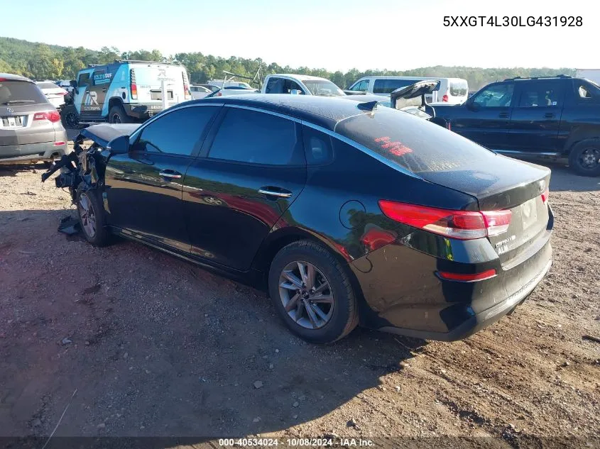 2020 Kia Optima Lx VIN: 5XXGT4L30LG431928 Lot: 40534024