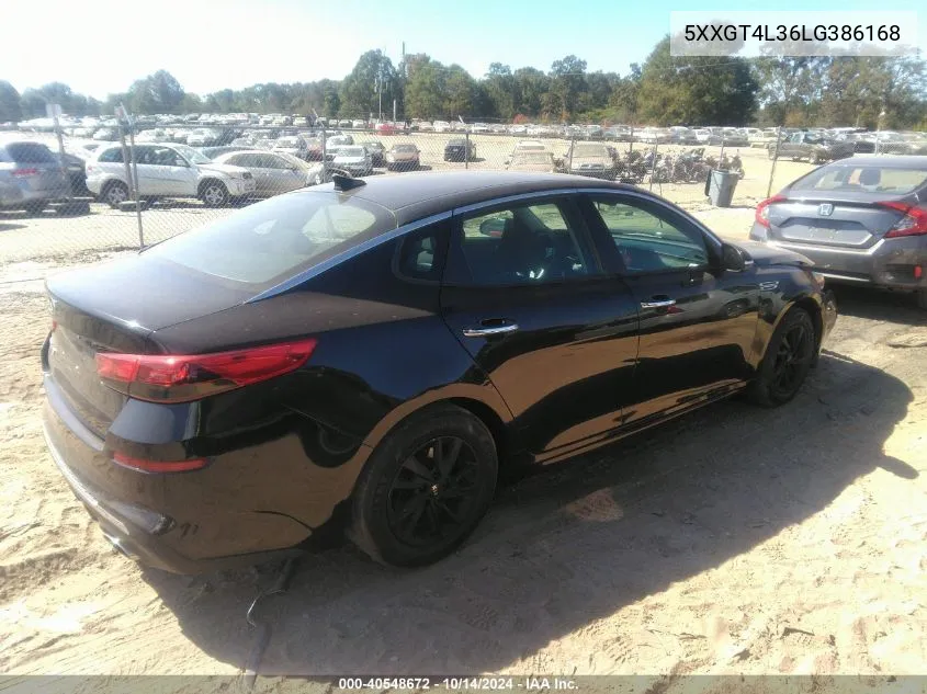 2020 Kia Optima Lx VIN: 5XXGT4L36LG386168 Lot: 40548672