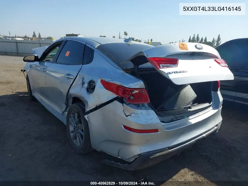 5XXGT4L33LG416145 2020 Kia Optima Lx