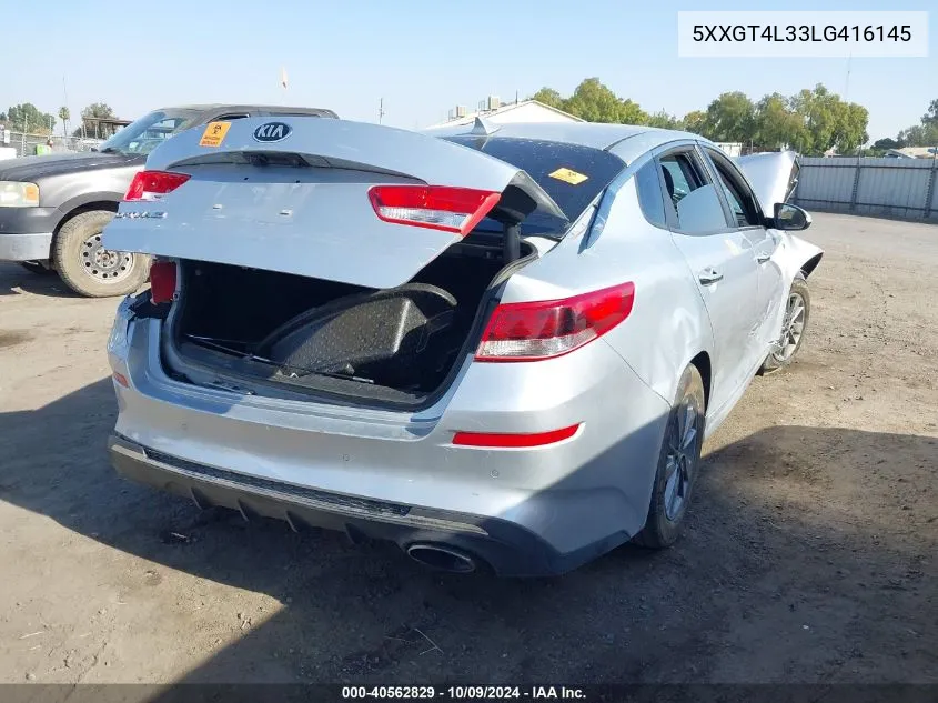 2020 Kia Optima Lx VIN: 5XXGT4L33LG416145 Lot: 40562829