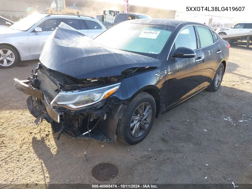 2020 Kia Optima Lx VIN: 5XXGT4L38LG419607 Lot: 40565474