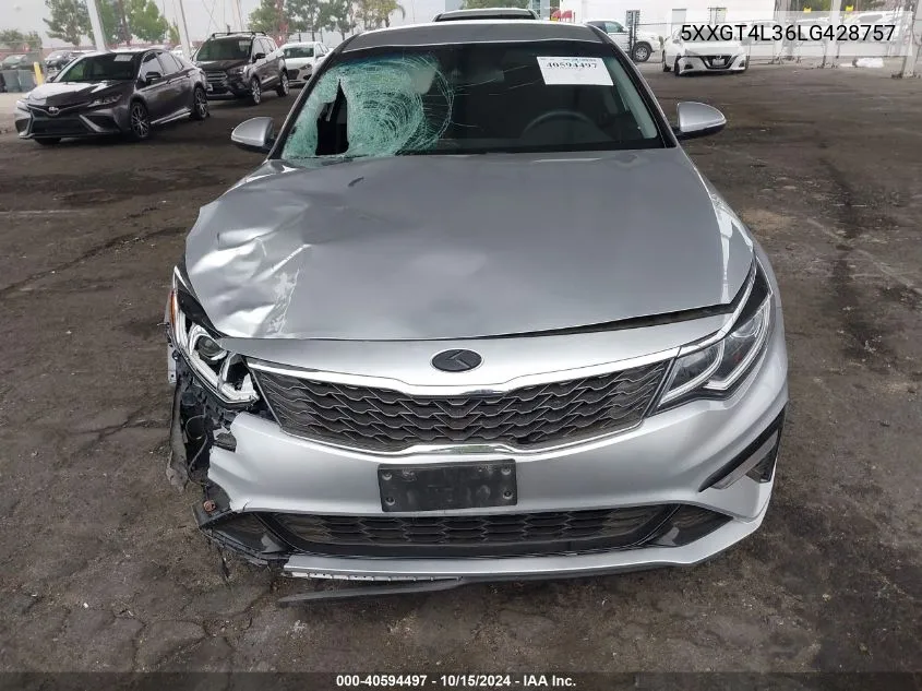 2020 Kia Optima Lx VIN: 5XXGT4L36LG428757 Lot: 40594497