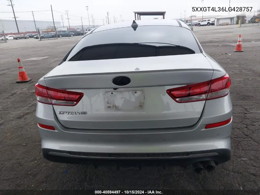 5XXGT4L36LG428757 2020 Kia Optima Lx