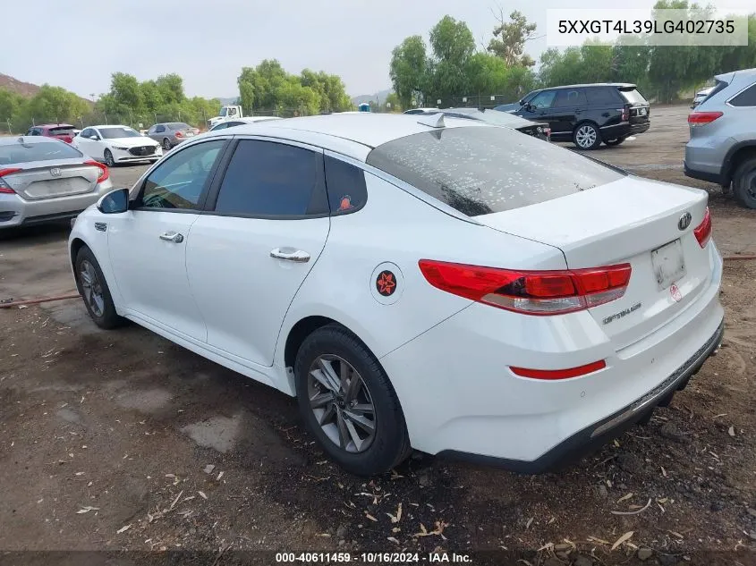 2020 Kia Optima Lx VIN: 5XXGT4L39LG402735 Lot: 40611459