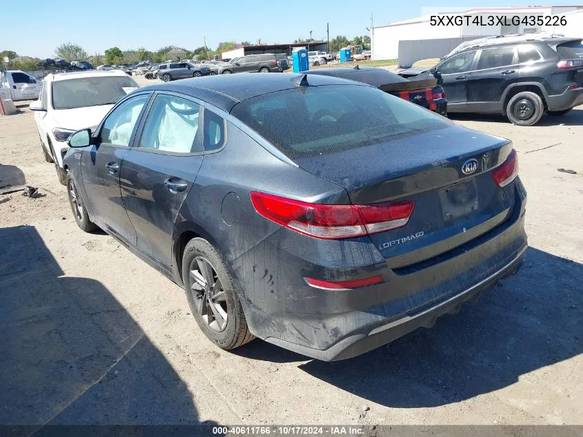 2020 Kia Optima Lx/S/Se VIN: 5XXGT4L3XLG435226 Lot: 40611766