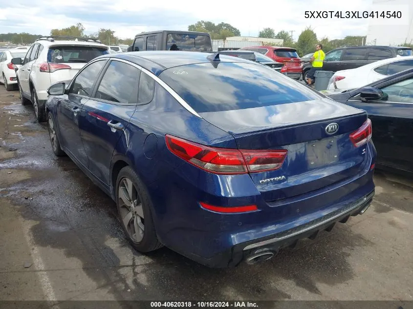 2020 Kia Optima S VIN: 5XXGT4L3XLG414540 Lot: 40620318