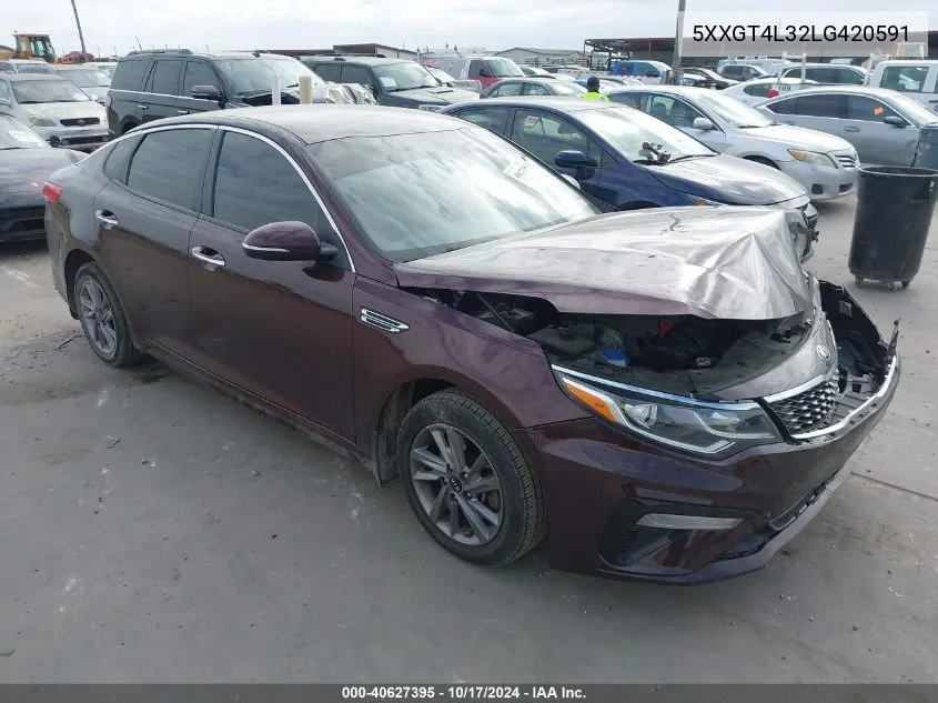 2020 Kia Optima Lx VIN: 5XXGT4L32LG420591 Lot: 40627395