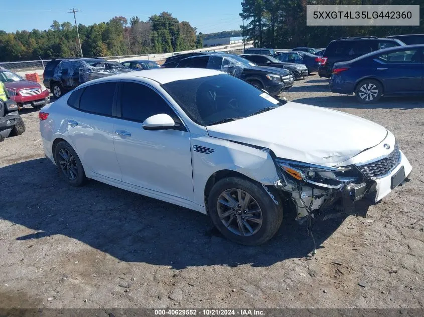 2020 Kia Optima Lx VIN: 5XXGT4L35LG442360 Lot: 40629552