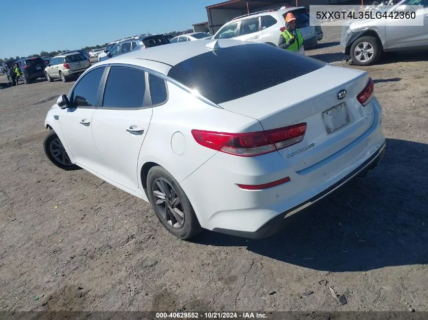 2020 Kia Optima Lx VIN: 5XXGT4L35LG442360 Lot: 40629552