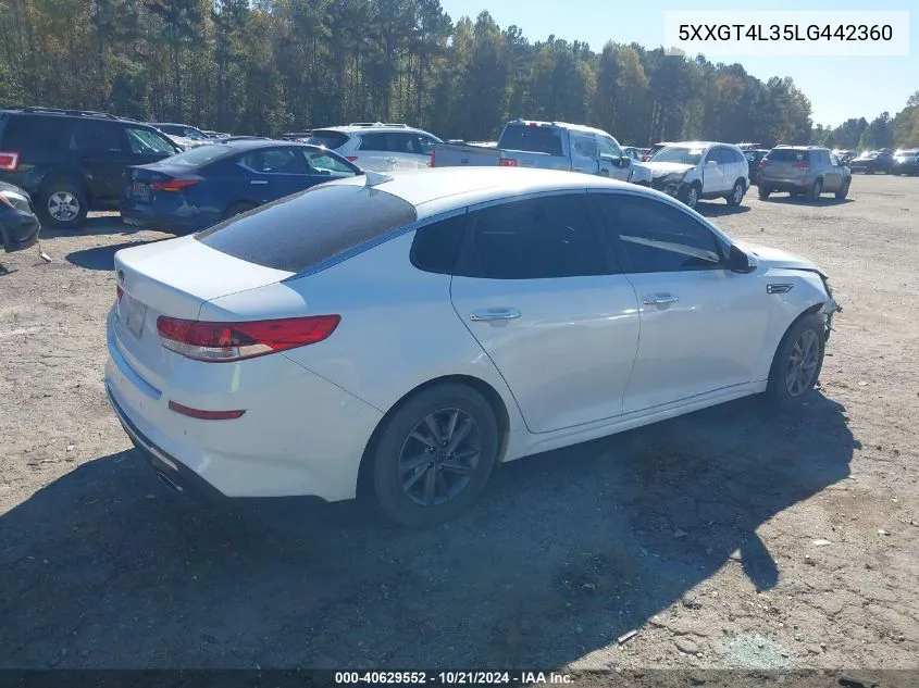 2020 Kia Optima Lx VIN: 5XXGT4L35LG442360 Lot: 40629552