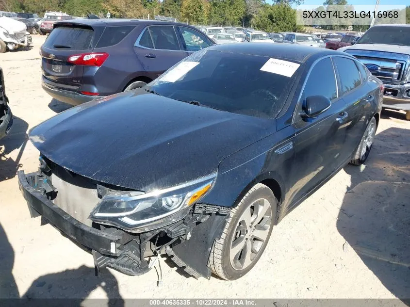 2020 Kia Optima S VIN: 5XXGT4L33LG416968 Lot: 40635335