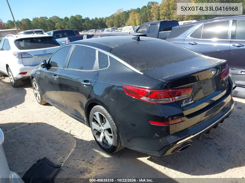 2020 Kia Optima S VIN: 5XXGT4L33LG416968 Lot: 40635335